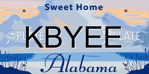 KBYEE Alabama License Plate