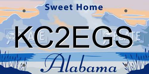 KC2EGS Alabama License Plate