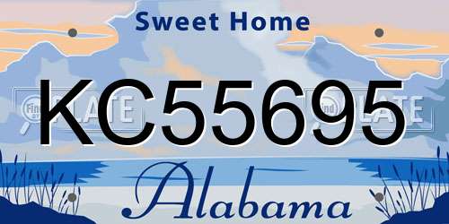 KC55695 Alabama License Plate