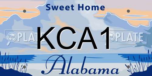 KCA1 Alabama License Plate