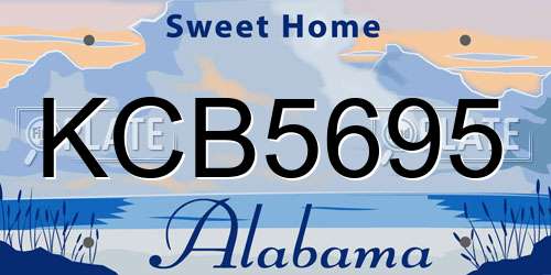 KCB5695 Alabama License Plate
