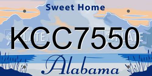 KCC7550 Alabama License Plate