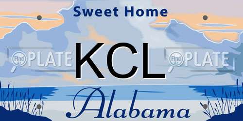 KCL Alabama License Plate