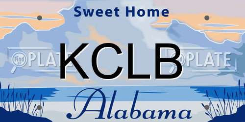KCLB Alabama License Plate