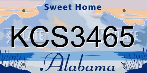 KCS3465 Alabama License Plate