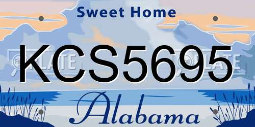 KCS5695 Alabama License Plate