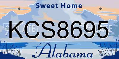 KCS8695 Alabama License Plate