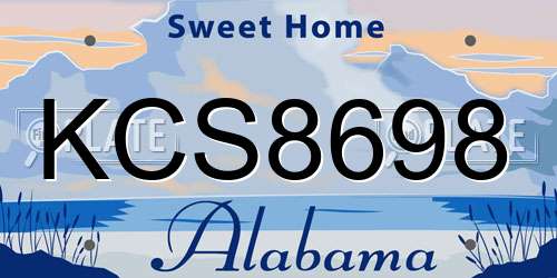 KCS8698 Alabama License Plate