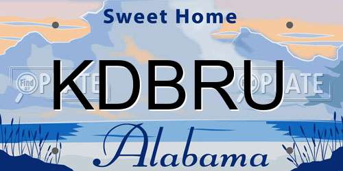KDBRU Alabama License Plate
