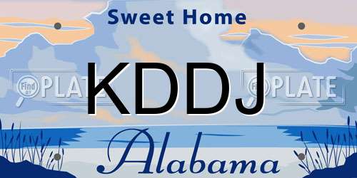 KDDJ Alabama License Plate