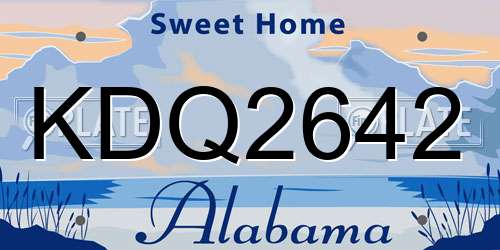 KDQ2642 Alabama License Plate
