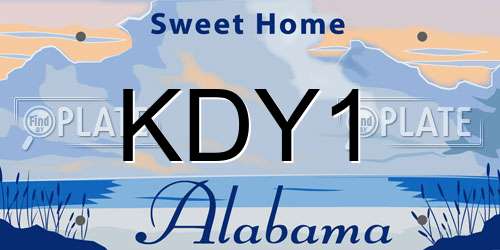 KDY1 Alabama License Plate