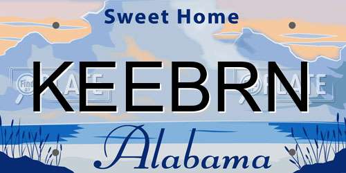 KEEBRN Alabama License Plate