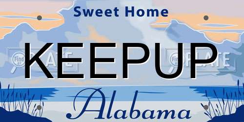 KEEPUP Alabama License Plate