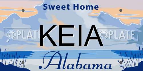 KEIA Alabama License Plate