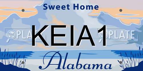 KEIA1 Alabama License Plate