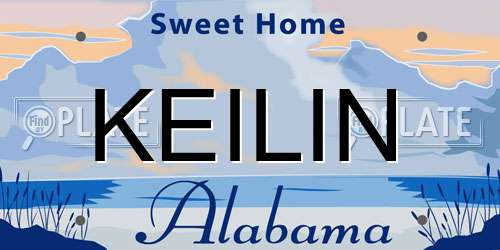 KEILIN Alabama License Plate