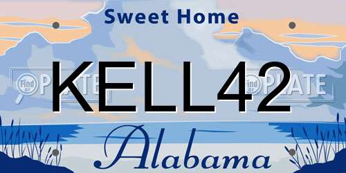 KELL42 Alabama License Plate