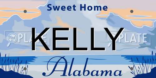KELLY Alabama License Plate