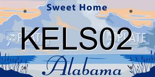 KELS02 Alabama License Plate