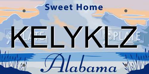 KELYKLZ Alabama License Plate