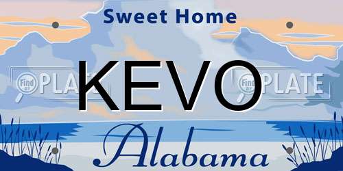 KEVO Alabama License Plate