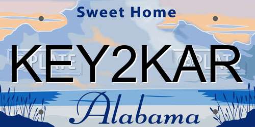 KEY2KAR Alabama License Plate