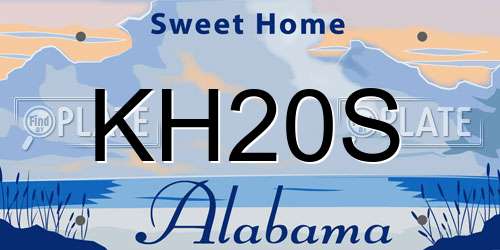 KH20S Alabama License Plate
