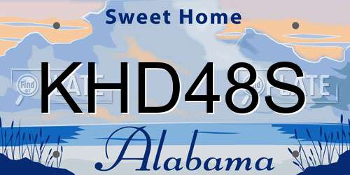 KHD48S Alabama License Plate