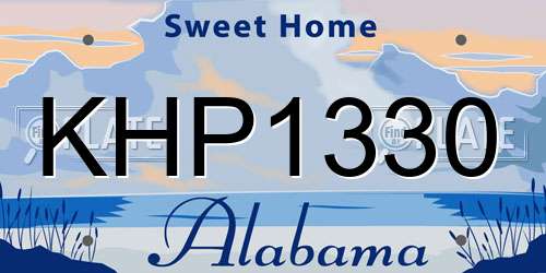KHP1330 Alabama License Plate