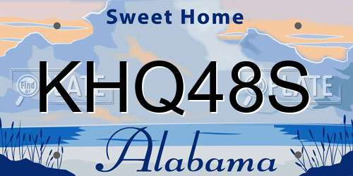 KHQ48S Alabama License Plate