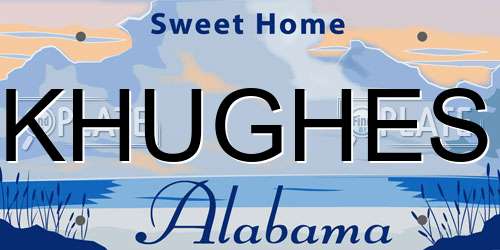 KHUGHES Alabama License Plate
