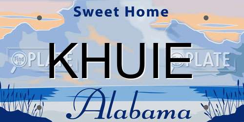 KHUIE Alabama License Plate
