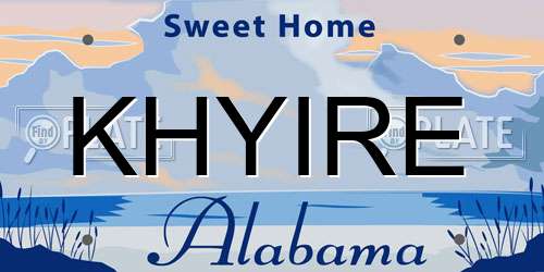 KHYIRE Alabama License Plate