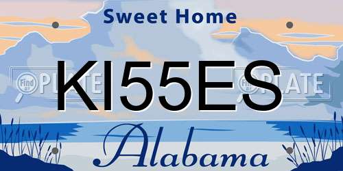 KI55ES Alabama License Plate
