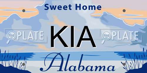 KIA Alabama License Plate
