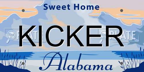 KICKER Alabama License Plate