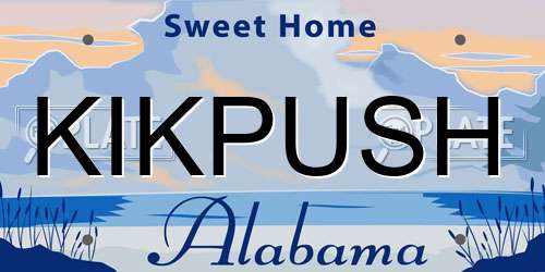 KIKPUSH Alabama License Plate