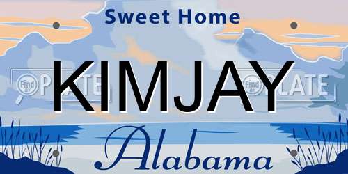 KIMJAY Alabama License Plate