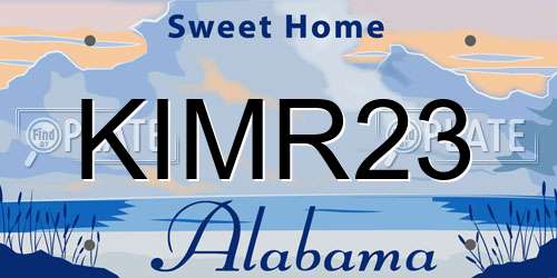 KIMR23 Alabama License Plate