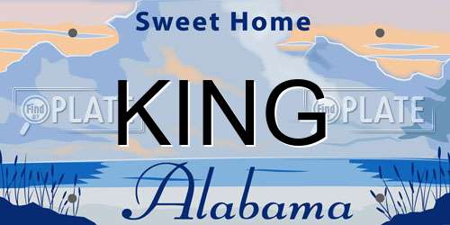 KING Alabama License Plate