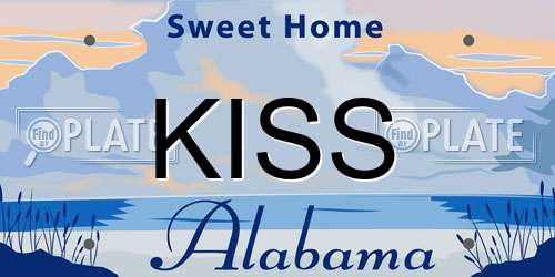 KISS Alabama License Plate
