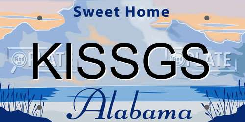 KISSGS Alabama License Plate