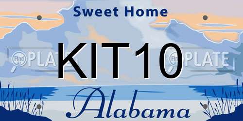 KIT10 Alabama License Plate