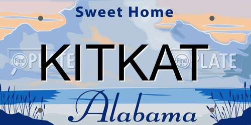 KITKAT Alabama License Plate