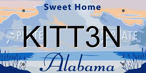 KITT3N Alabama License Plate