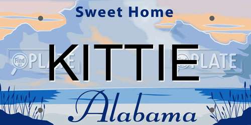 KITTIE Alabama License Plate