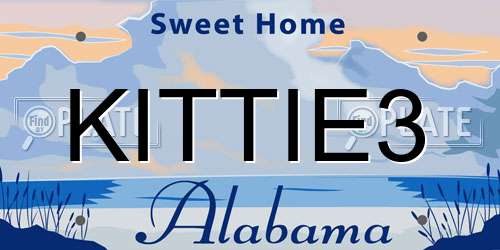 KITTIE3 Alabama License Plate
