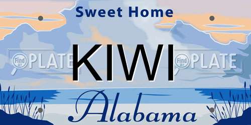 KIWI Alabama License Plate