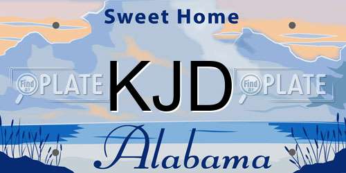 KJD Alabama License Plate